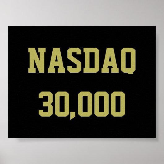 NASDAQ 30000 株式市場のお祝い ポスター (正面)