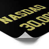 NASDAQ 30000 株式市場のお祝い ポスター (角)