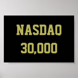 NASDAQ 30000 株式市場のお祝い ポスター