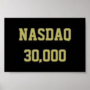 NASDAQ 30000 株式市場のお祝い ポスター