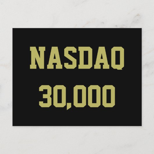 NASDAQ 30000 株式市場のお祝い ポストカード (正面)