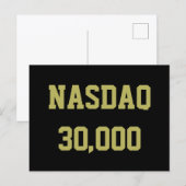 NASDAQ 30000 株式市場のお祝い ポストカード (正面/裏面)