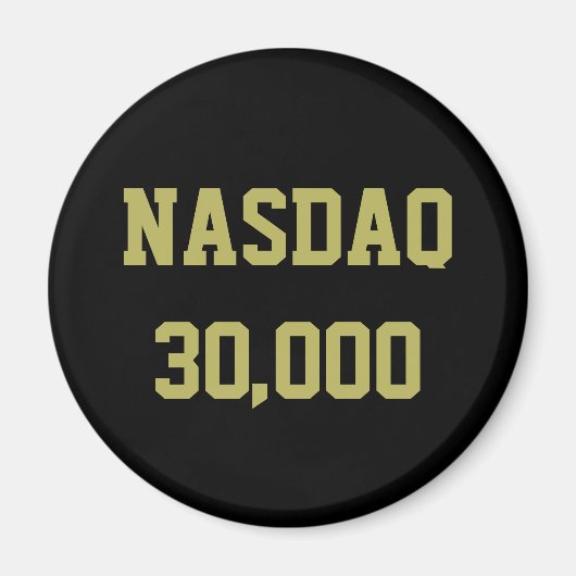 NASDAQ 30000 株式市場のお祝い マグネット (正面)