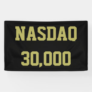 NASDAQ 30000 株式市場の祝賀 横断幕