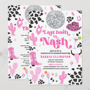 Nashでの最後のBashのバチェロレッテ週末の日程 招待状