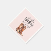 Nashで最後のBashバチェロレッテ女性のカーボーイはピンク色を起動 スタンダードカクテルナプキン (角)