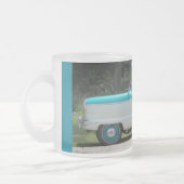 NashハドソンMetropolitianの青および白 フロストグラスマグカップ (左)