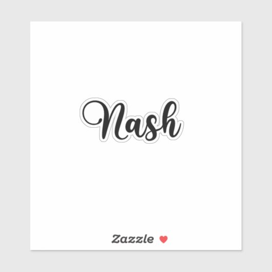 Nash名 – 手書き書道 シール (シート)