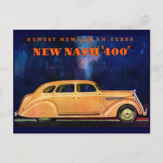 Nash 400 ~ヴィンテージ自動車/自動車広告 ポストカード (正面)
