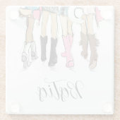 Nash Bashバチェロレッテファッションカウボーイブーツ ガラスコースター (裏面)