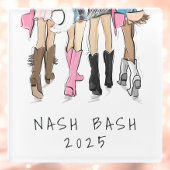 Nash Bashバチェロレッテファッションカウボーイブーツ ガラスコースター