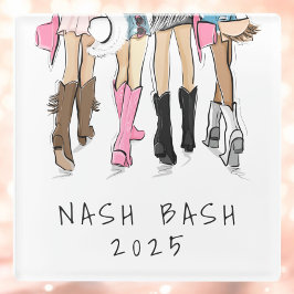 Nash Bashバチェロレッテファッションカウボーイブーツ ガラスコースター