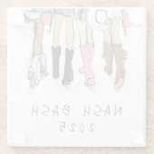 Nash Bashバチェロレッテファッションカウボーイブーツ ガラスコースター (裏面)