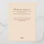 Nash Bash女性のカーボーイ起動バチェロレッテ 箔招待状 (裏面)