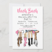 Nash Bash バチェラー・パーティー / カウガール・ブライド・トライブ 招待状 (正面)