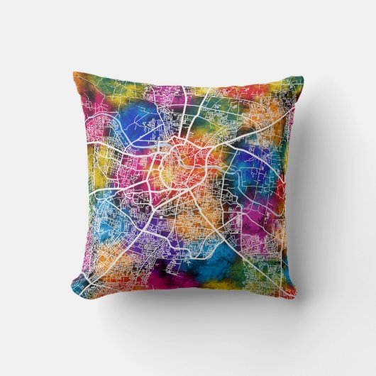 Nashik Maharashtra City Map クッション (正面)