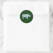 Nashorn rhino rhinoceros ラウンドシール (バッグ)