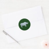 Nashorn rhino rhinoceros ラウンドシール (封筒)