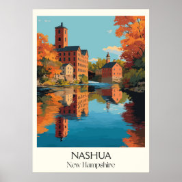 Nashua New Hampshire Mill Town ポスター