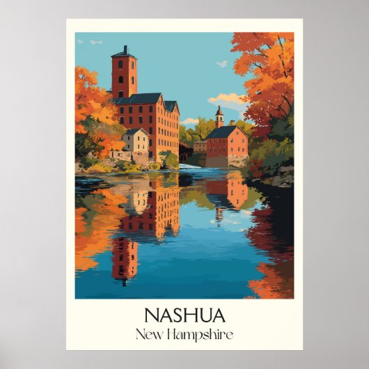 Nashua New Hampshire Mill Town ポスター (正面)