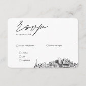 Nashville結婚のRSVP伝統的 Meal Options エンクロージャーカード (正面)