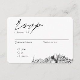 Nashville結婚のRSVP伝統的 Meal Options エンクロージャーカード