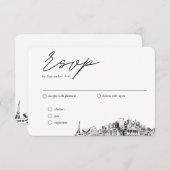 Nashville結婚のRSVP伝統的 Meal Options エンクロージャーカード (正面/裏面)