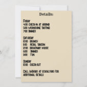 Nashville Boots and Bling Bachelorette 招待状 (裏面)