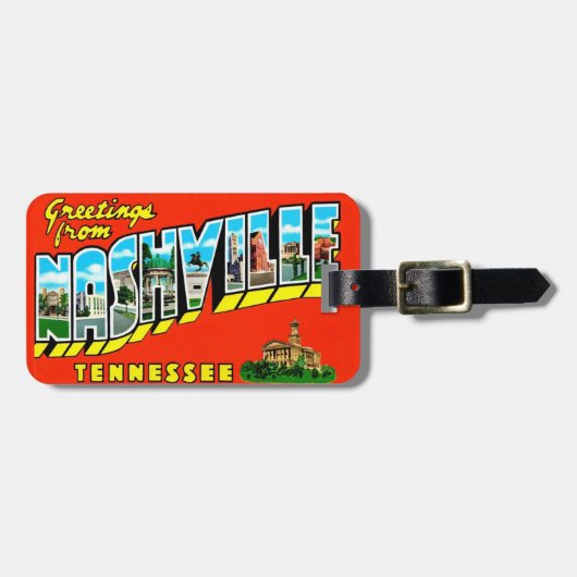 Nashville Colorful Greeting  ラゲッジタグ (正面横)