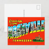  Nashville Colorful Greeting  Postcard ポストカード (正面/裏面)