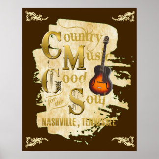Nashville Country Music Good for Soul Poster ポスター