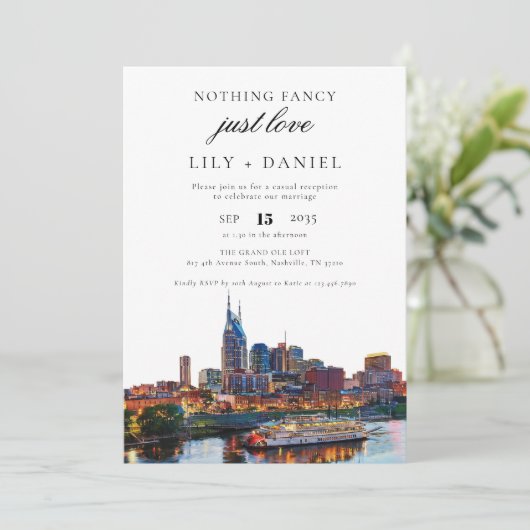 Nashville Elopement Wedding Reception 招待状 (スタンド正面)