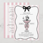 Nashville Last Rodeo Bachelorette 招待状 (正面/裏面)