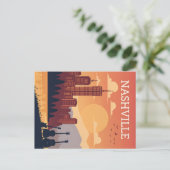 Nashville: Music City Skyline at Sunset ポストカード (スタンド正面)