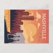 Nashville: Music City Skyline at Sunset ポストカード (正面)