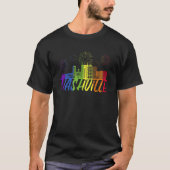 Nashville Pride Skyline Pride Parade Nashville Tシャツ (正面)