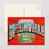  Nashville Retro Greeting  Postcard ポストカード (正面/裏面)