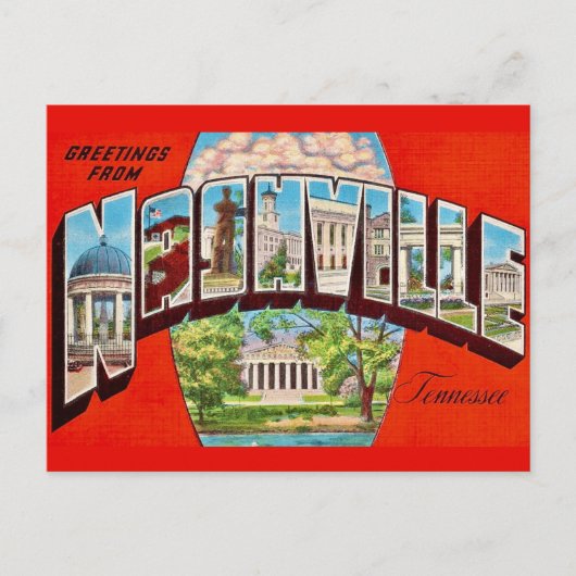  Nashville Retro Greeting  Postcard ポストカード (正面)