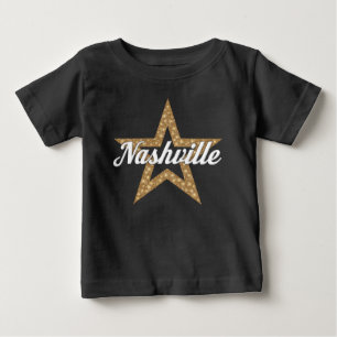 Nashville Script With Star (White Type)ベビーT-Shi ベビーTシャツ