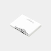 Nashville Skylineのデスクからパーソナライズされた ポストイット (アングル)