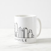 Nashville Skyline – Cityscape Design コーヒーマグカップ (正面右)