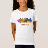 Nashville skyline in watercolor tシャツ (正面)