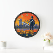 Nashville Tennessee ラージ壁時計 (ホーム)