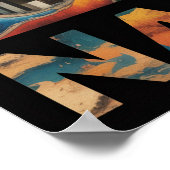 Nashville Tennessee Skyline Surrealist Print ポスター (角)