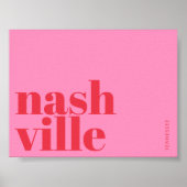 Nashville Tennessee typography  ポスター (正面)