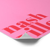 Nashville Tennessee typography  ポスター (角)