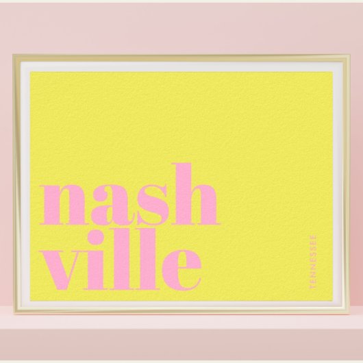 Nashville Tennessee typography  ポスター