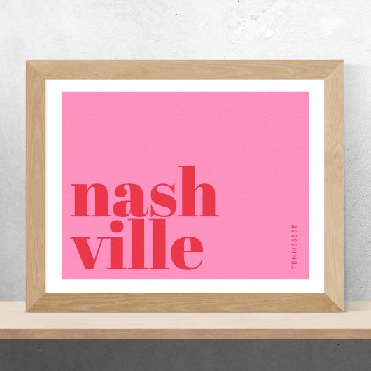 Nashville Tennessee typography  ポスター
