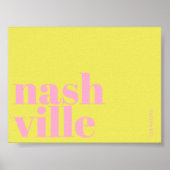 Nashville Tennessee typography  ポスター (正面)