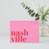 Nashville Tennessee typography Postcard ポストカード (スタンド正面)